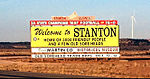 Welcome to Stanton Texas sign Martin County